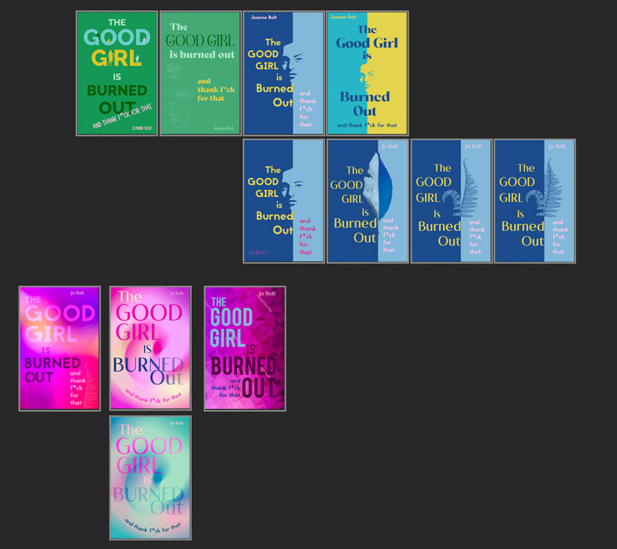 Digital drafts of a cover