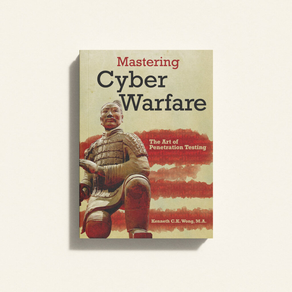 Mockup of a tech Book Cover Design on a light background