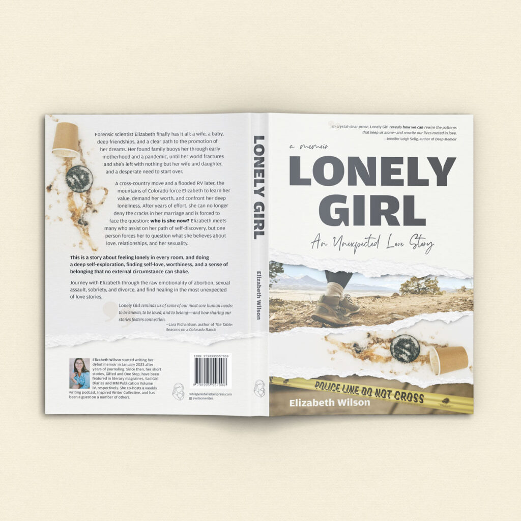 Mockup of a memoir Book Cover Design on a light background
